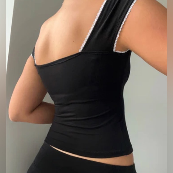 SOLD NWT Bit by Angie Off Shoulder Baby Tee XL - Picture 4 of 4